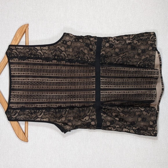 Ann Taylor Loft Women's Black Lace Peplum Style Top Size 0 EUC - Picture 5 of 10